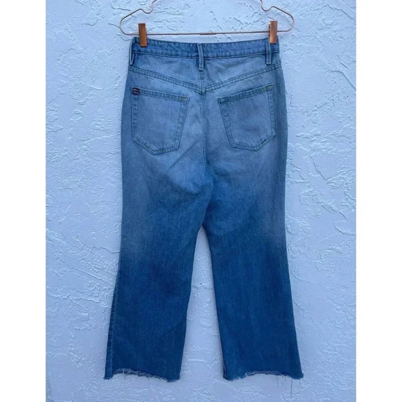 BDG Urban Outfitters Womens Wide Leg Distressed Fringe Denim Jeans Blue Sz 27 - Picture 2 of 14
